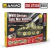 AMMO of Mig Jimenez 7729 SOLUTION BOX 23 – WWII German Late War Vehicles. Colors and Weathering System